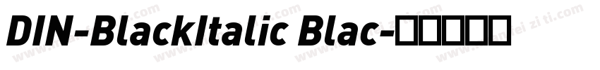DIN-BlackItalic Blac字体转换